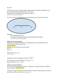 le coniche, matematica: l'ellisse