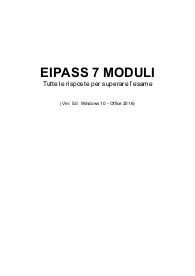 EIPASS 7 MODULI - BANCA DATI 2024 USER (Ver 5.0 Windows 10 - Office 2016)