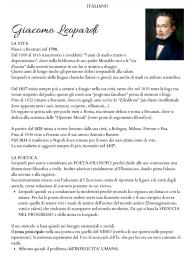 Giacomo Leopardi (Fasi della vita; I Canti; Operette Morali)