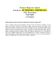 Paniere Risposte Aperte Economia Aziendale Prof. Napoli