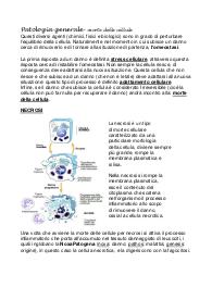 Patologia generale - Morte cellulare