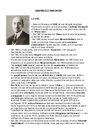 Gabriele D’Annunzio - Riassunto