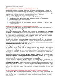 Domande aperte Psicologia Dinamica