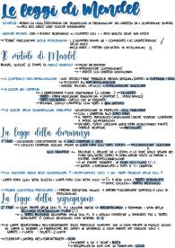 Appunti sulle leggi di Mendel e la determinazione del sesso