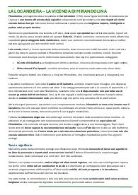 Appunti "La locandiera" di Carlo Goldoni - Letteratura