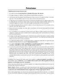 Futurismo, appunti per l'esame di maturità del liceo