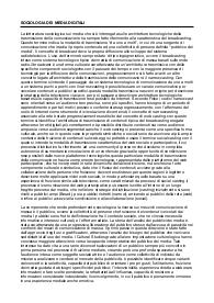 Riassunto libro "Sociologia dei media digitali", sociologia