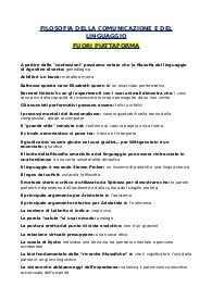 Domande f.p. Filosofia della comunicazione e del linguaggio