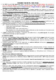 Appunti di storia, REGIME FASCISTA