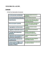 Paniere "Economia del lavoro"