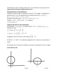 le coniche, matematica: la circonferenza