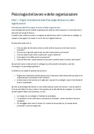Psicologia del lavoro e delle organizzazioni - Appunti completi