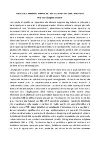 Didattica speciale: approccio metacognitivo e cooperativo