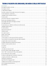 Appunti di Teoria e filosofia dei linguaggi, dei media e dello spettacolo