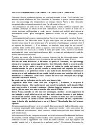 testo di collegamento tra Don Chisciotte della Manica di Cervantes e canzone "Don Chisciotte" di Guccini