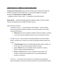 Appunti sulla RESTAURAZIONE e i MOTI LIBERALI in Europa