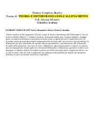 PANIERE COMPLETO 2025 Teoria Allenamento Scienze Motorie Columbus