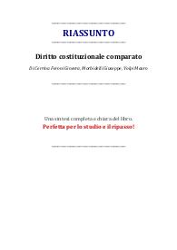 Riassunto del libro: "Diritto costituzionale comparato" di Morbidelli, Cerrina e Volpi