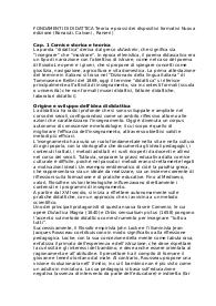 Riassunto del libro “Fondamenti di didattica Teoria e prassi dei dispositivi formativi”