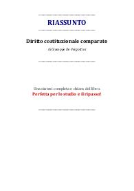 Riassunto del libro: "Diritto costituzionale comparato" di Giuseppe De Vergottini.