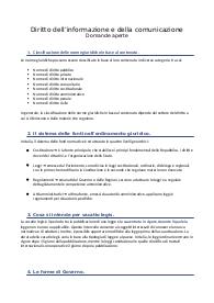 domande aperte - diritto dell'informazione e della comunicazione