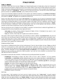 Italo Svevo riassunto + appunti