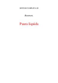 Paura liquida