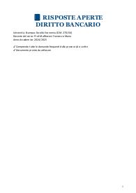 Risposte Aperte Paniere Diritto Bancario fac. economia Ecampus