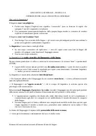Linguistica Generale - Unibo - Mediazione Lingusitica