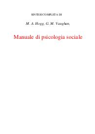 Manuale di psicologia sociale Hogg