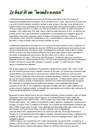 Storia: le basi di un "mondo nuovo"