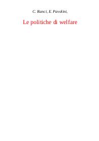 Le politiche di welfare - Costanzo Ranci; Emmanuele Pavolini