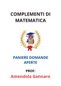 Paniere Verificato di COMPLEMENTI DIMATEMATICA, Amendola Gennaro, 2025 - RISPOSTE APERTE